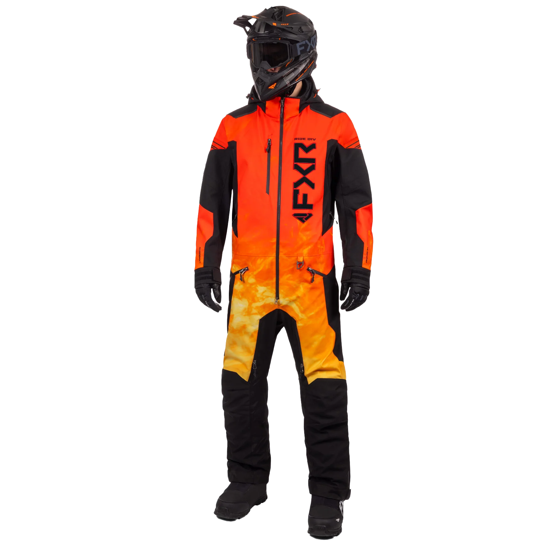 Комбинезон FXR Helium Lite без утеплителя Black/Flame, XL (252810-1025-16)
